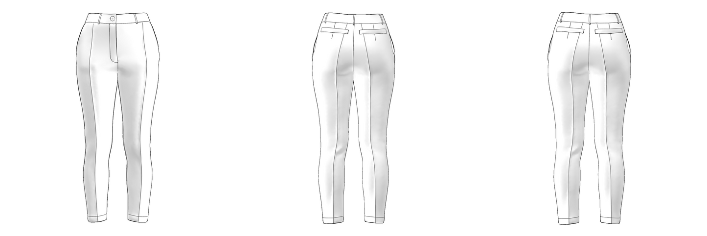 Modern clothing sewing pattern — DXF and PDF files included