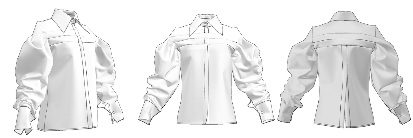 Downloadable sewing pattern files: DXF and PDF formats