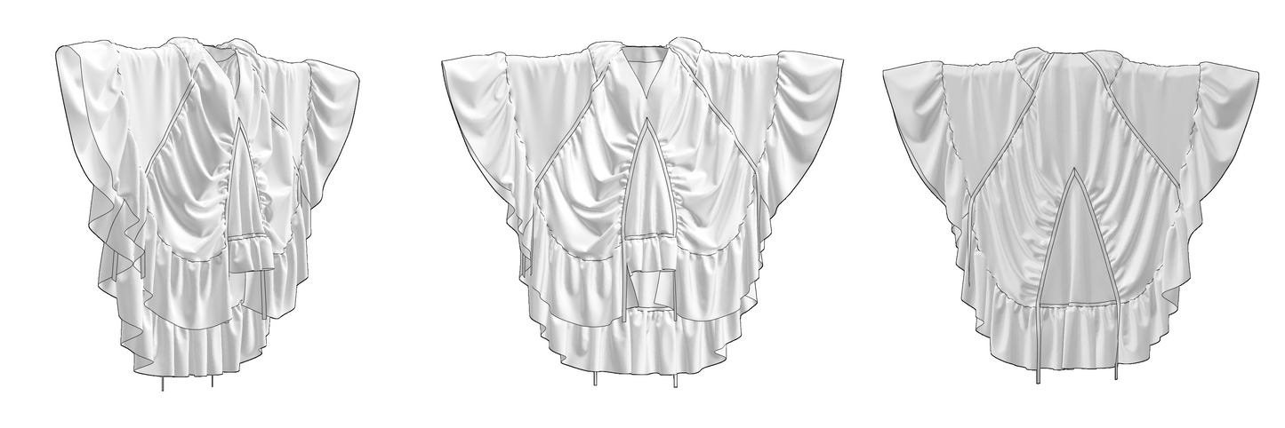 Downloadable sewing pattern files: DXF and PDF formats
