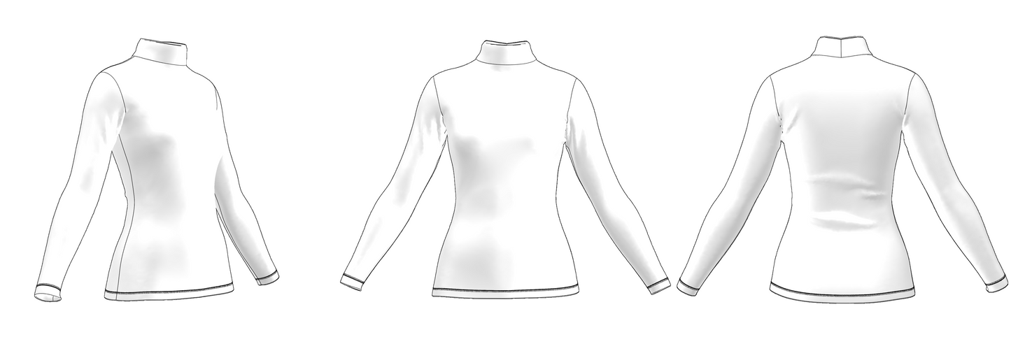 Printable PDF and DXF sewing pattern for garment making