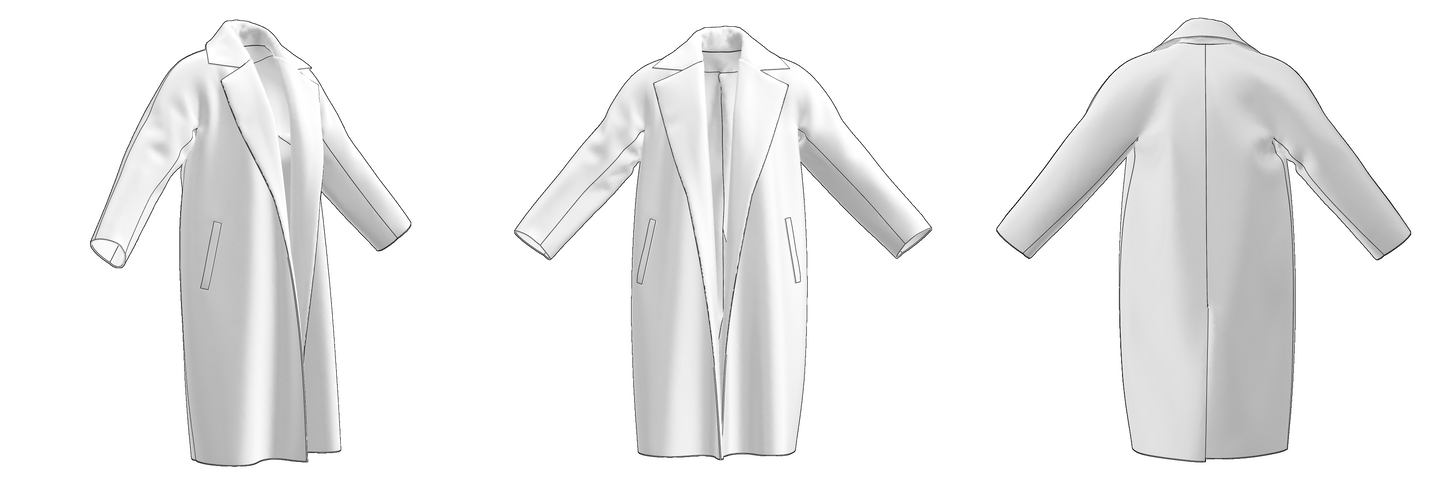 Downloadable sewing pattern files: DXF and PDF formats