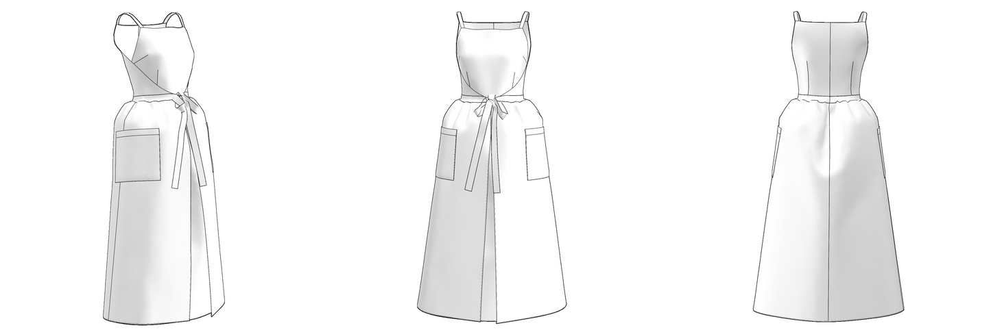 Printable PDF and DXF sewing pattern for garment making