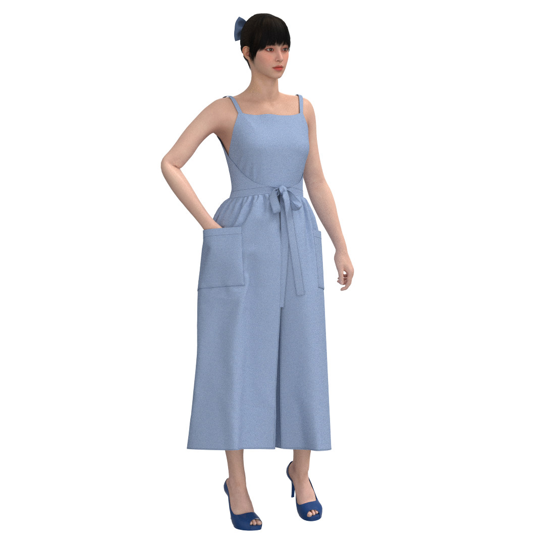 Printable PDF and DXF sewing pattern for garment making