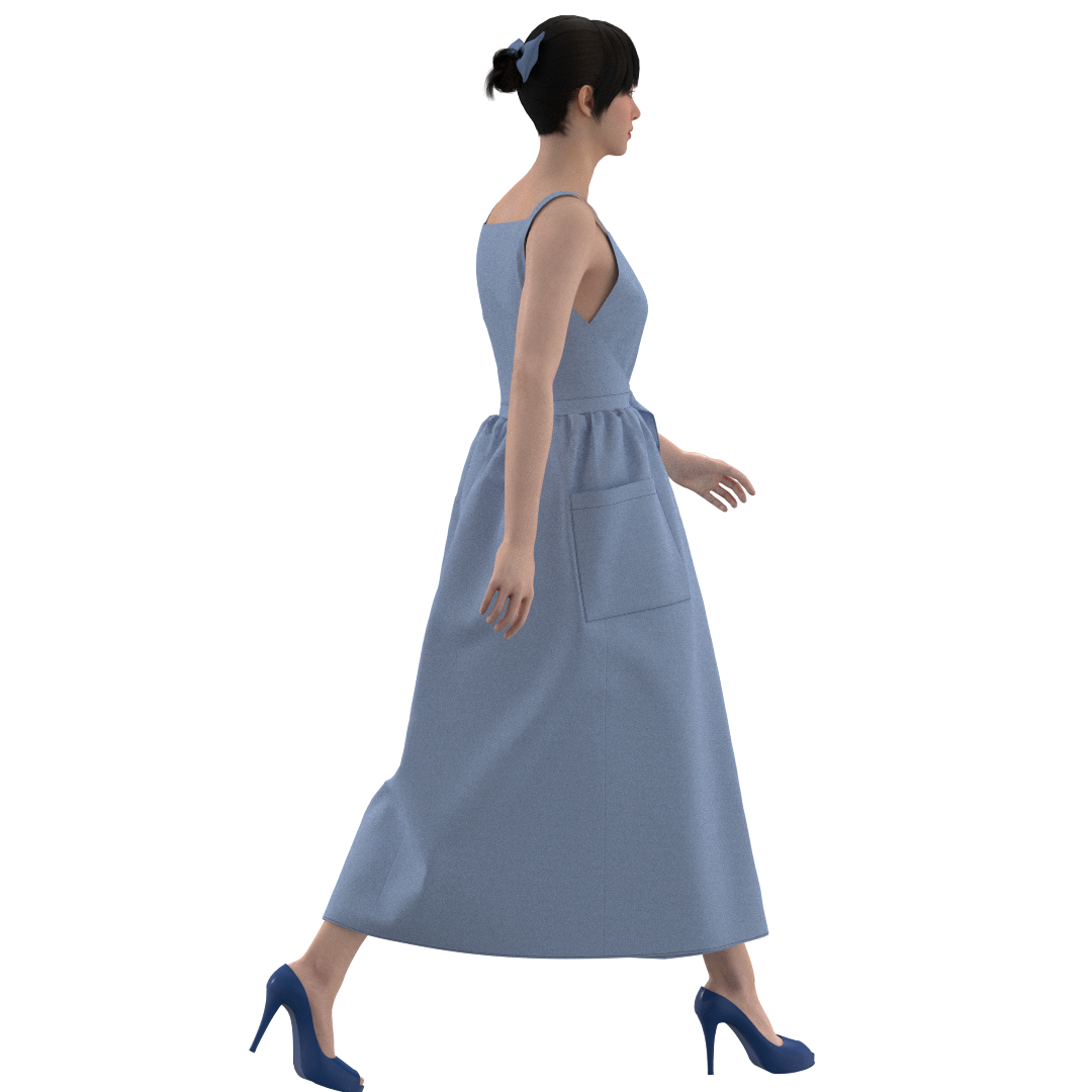 Printable PDF and DXF sewing pattern for garment making