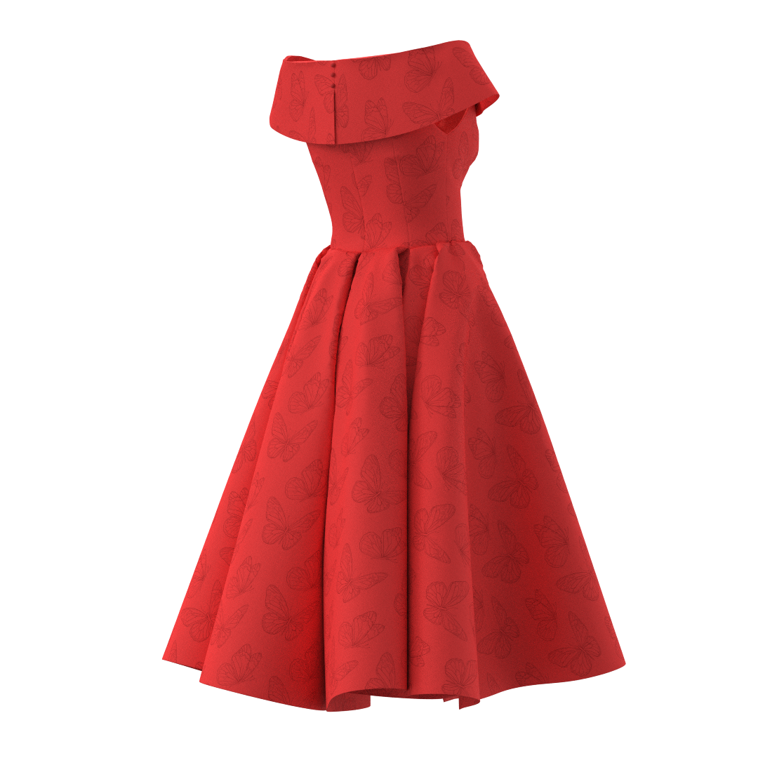 Printable PDF and DXF sewing pattern for garment making