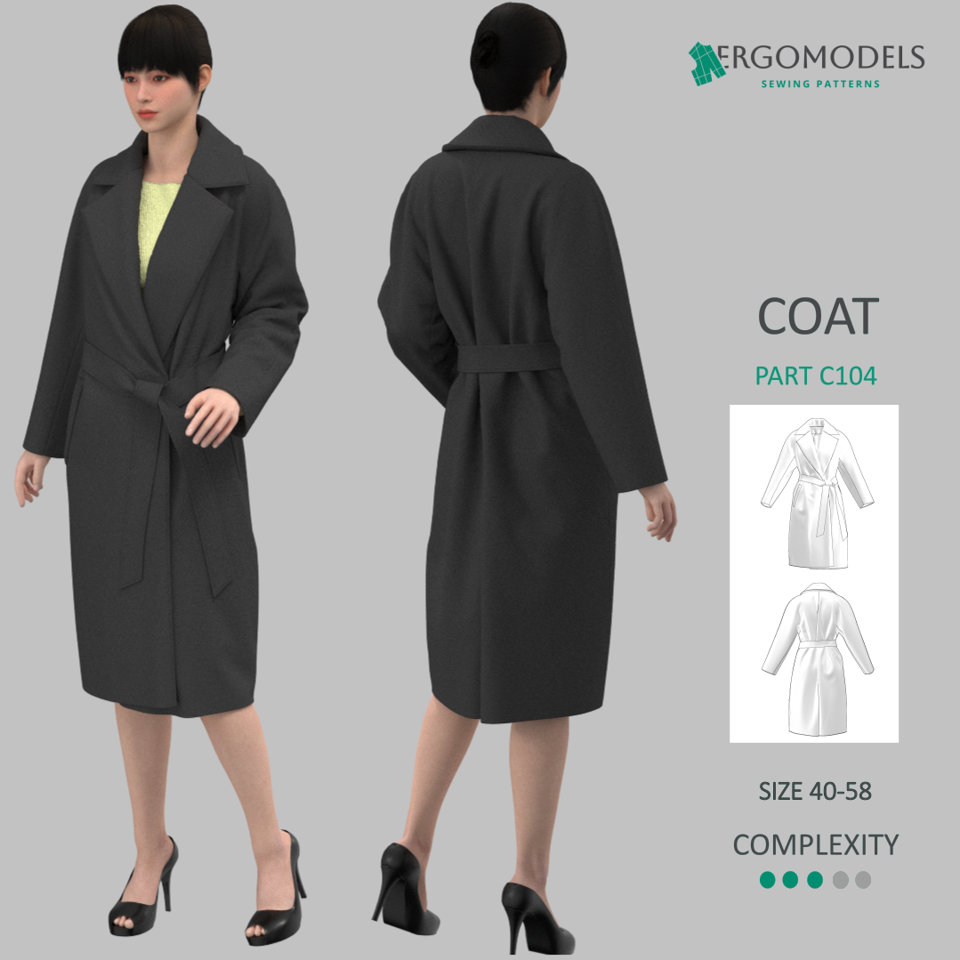 Downloadable sewing pattern files: DXF and PDF formats