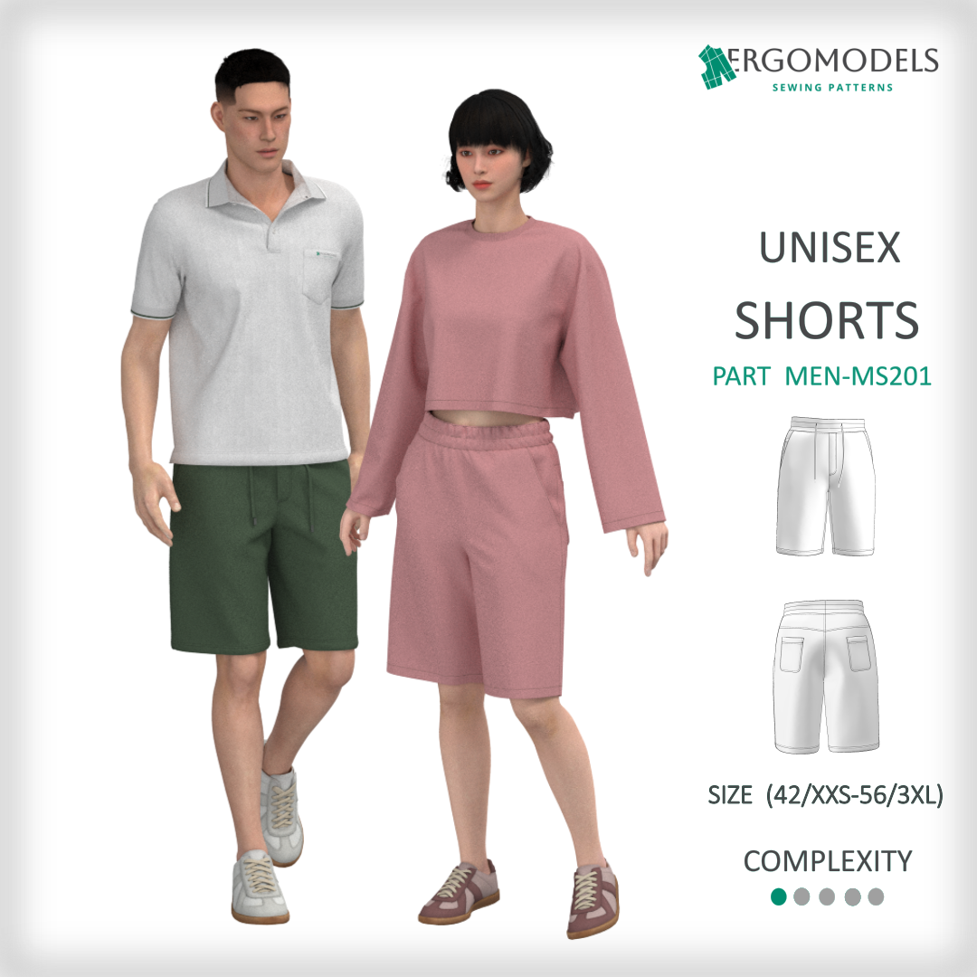 PDF Sewing Pattern: MΕΝ Shorts-MS201 (instant download)