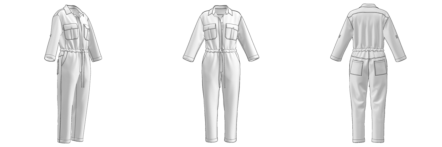 Downloadable sewing pattern files: DXF and PDF formats