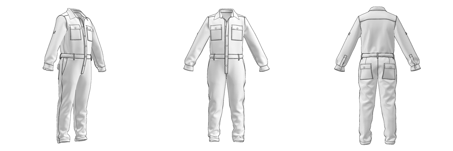 Digital sewing pattern in DXF and PDF formats for download