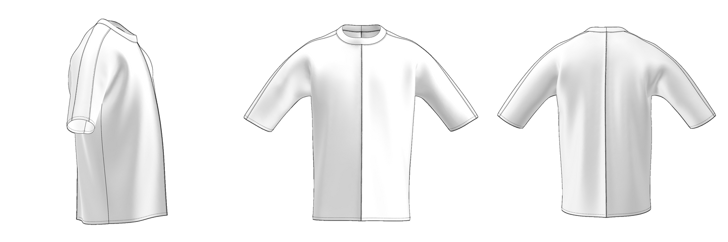 Technical layout of a digital pattern – PDF and DXF file