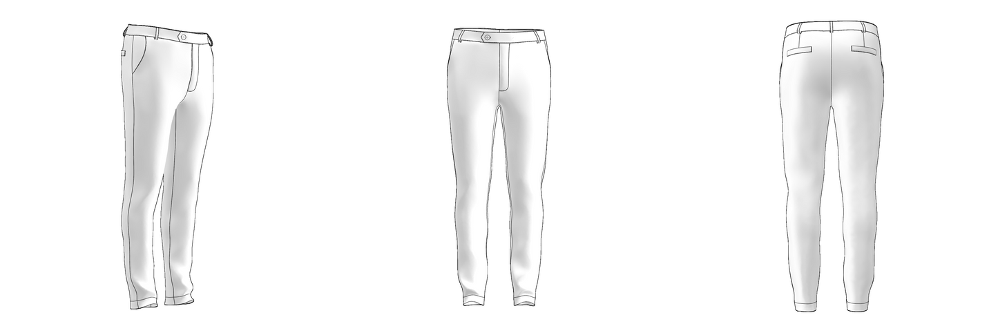 Printable PDF and DXF sewing pattern for garment making