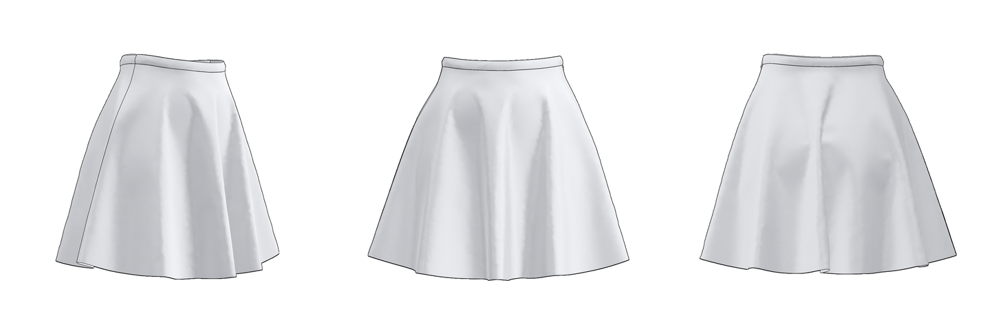 Digital sewing pattern in DXF and PDF formats for download