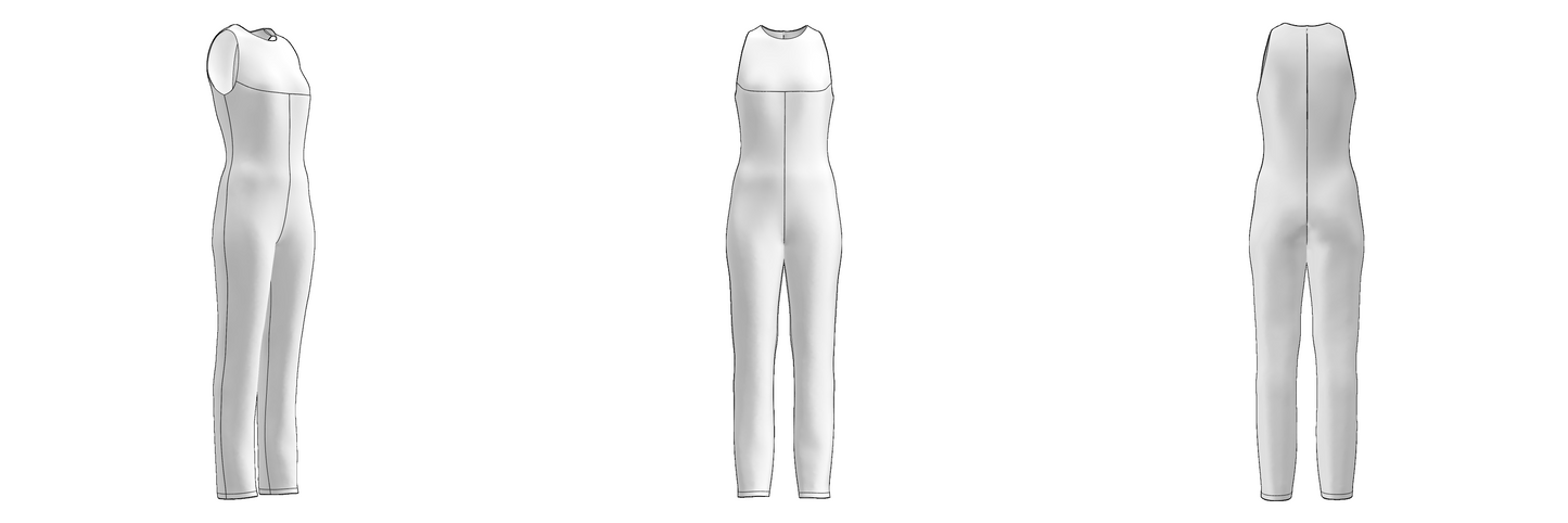 Digital sewing pattern in DXF and PDF formats for download