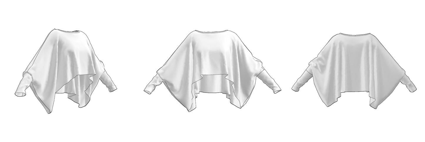 Printable PDF and DXF sewing pattern for garment making