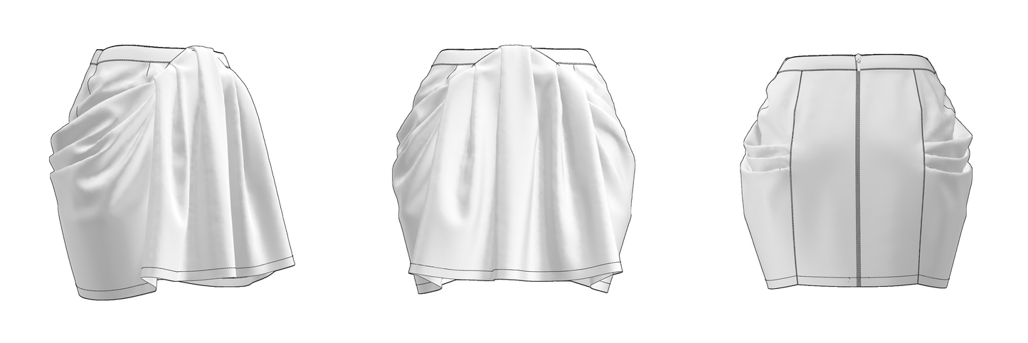 Digital sewing pattern in DXF and PDF formats for download