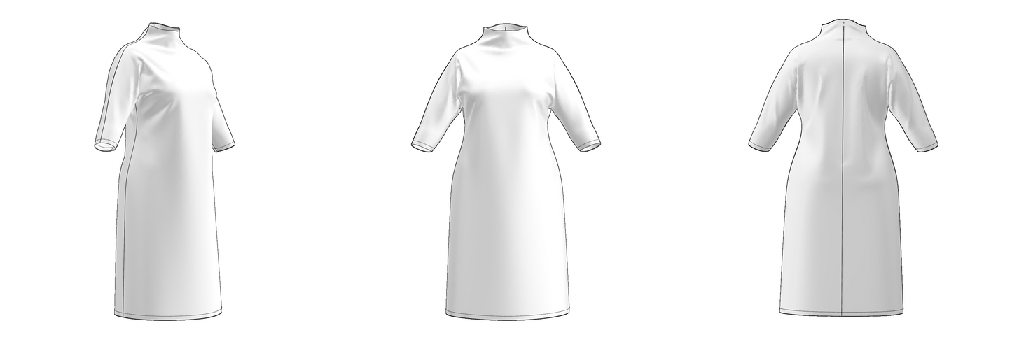 Printable and CAD-compatible sewing pattern (DXF + PDF)