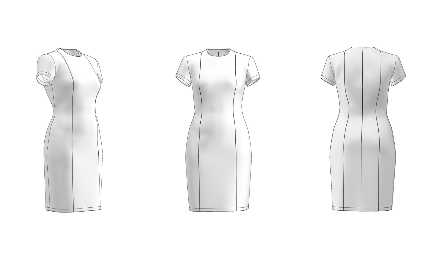 Digital sewing pattern in DXF and PDF formats for download