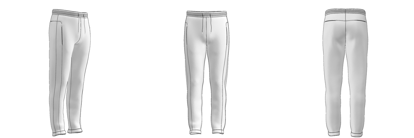 Garment sewing pattern available in DXF and PDF formats