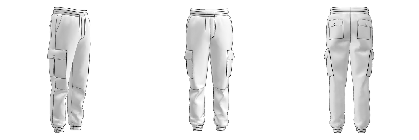Garment sewing pattern available in DXF and PDF formats