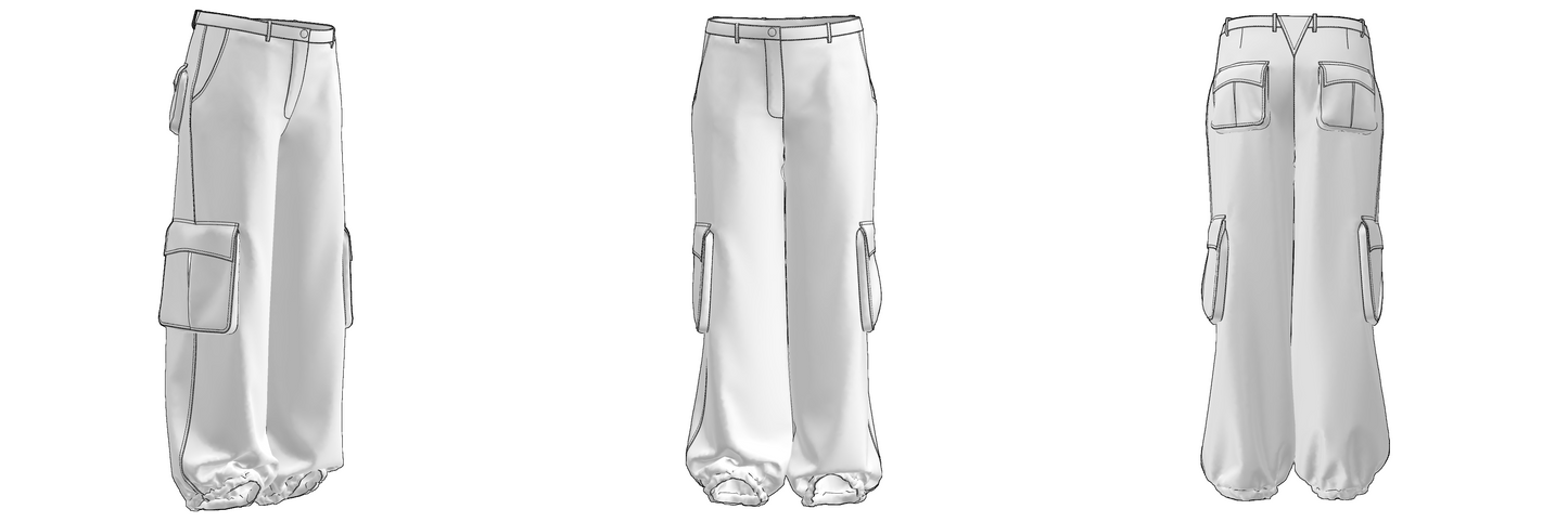 Modern clothing sewing pattern — DXF and PDF files included