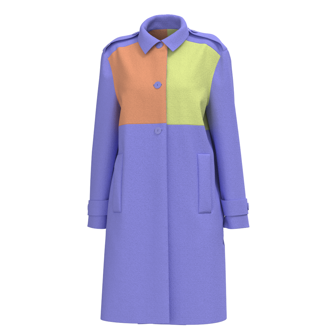 Printable PDF and DXF sewing pattern for garment making