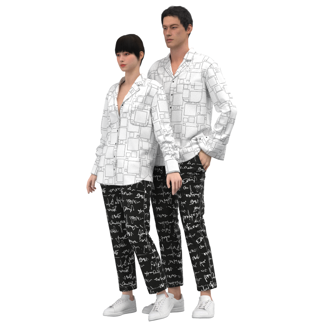 Printable PDF and DXF sewing pattern for garment making