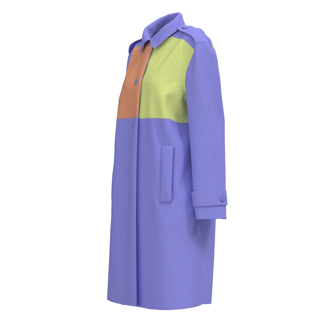 Garment sewing pattern available in DXF and PDF formats