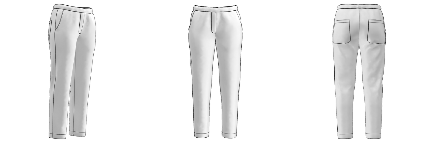 Downloadable sewing pattern files: DXF and PDF formats
