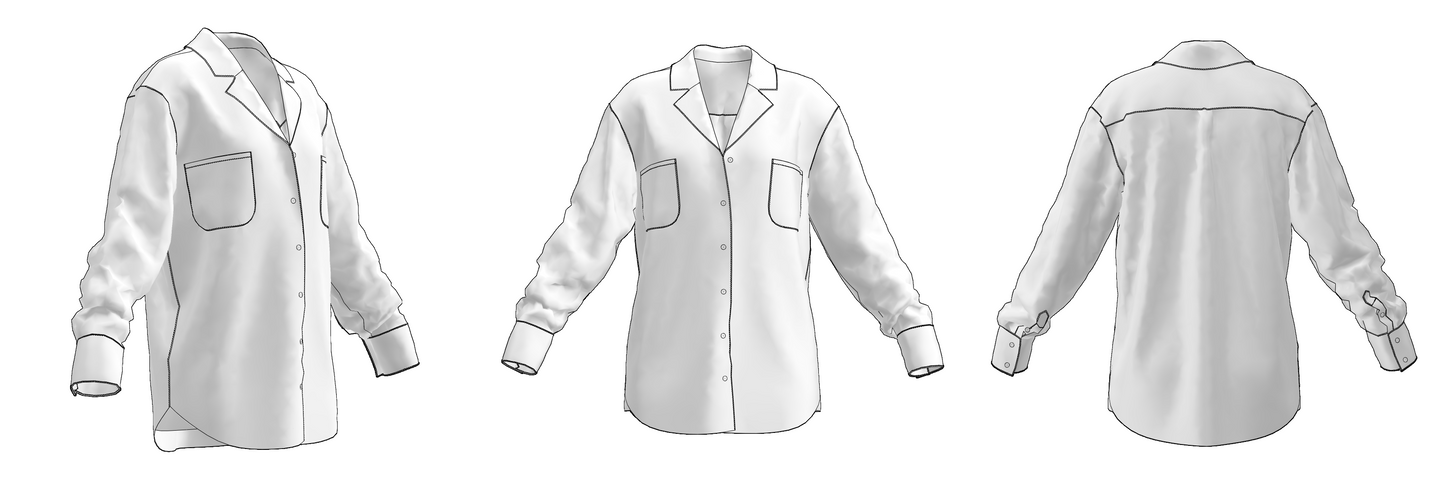 Downloadable sewing pattern files: DXF and PDF formats