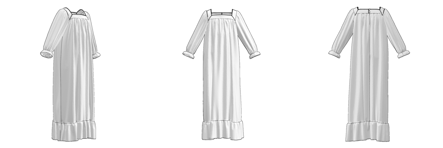 Printable PDF and DXF sewing pattern for garment making