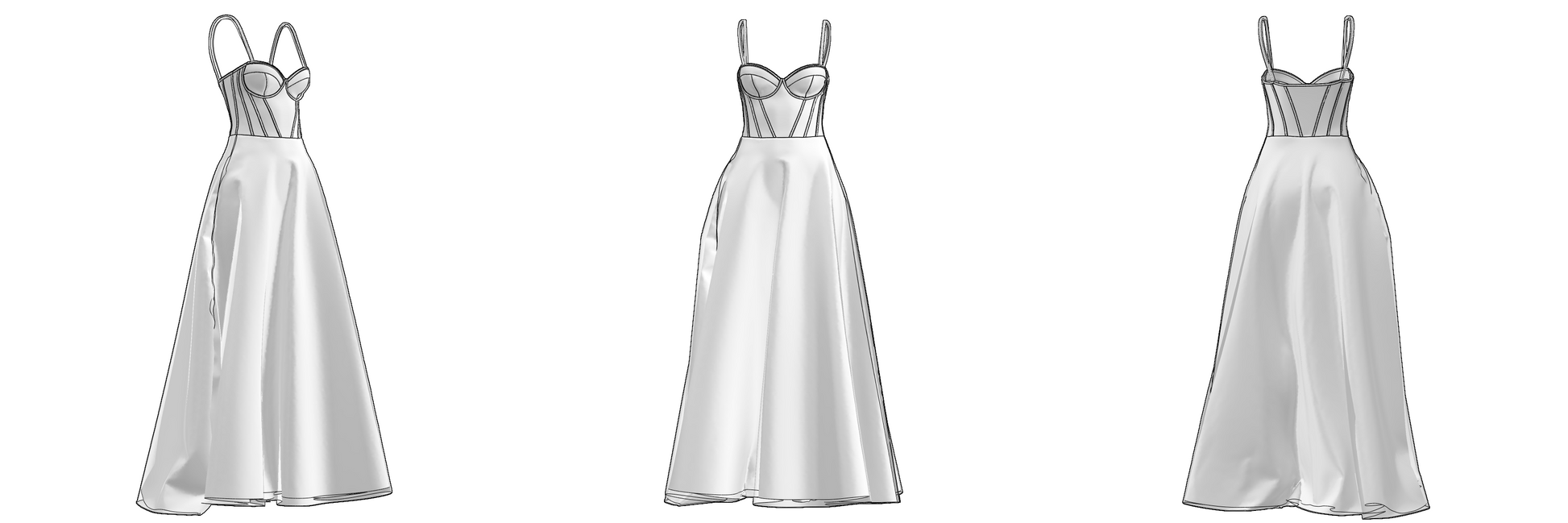 Modern clothing sewing pattern — DXF and PDF files included
