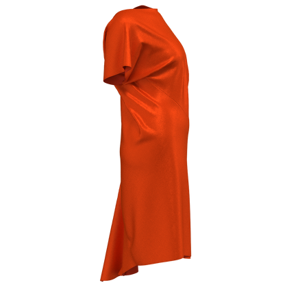 Women's dress AGD301 — back view Japanese cut sewing pattern PDF
