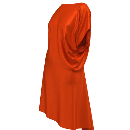 Women's dress pattern AGD301 — side view draped silhouette instant download
