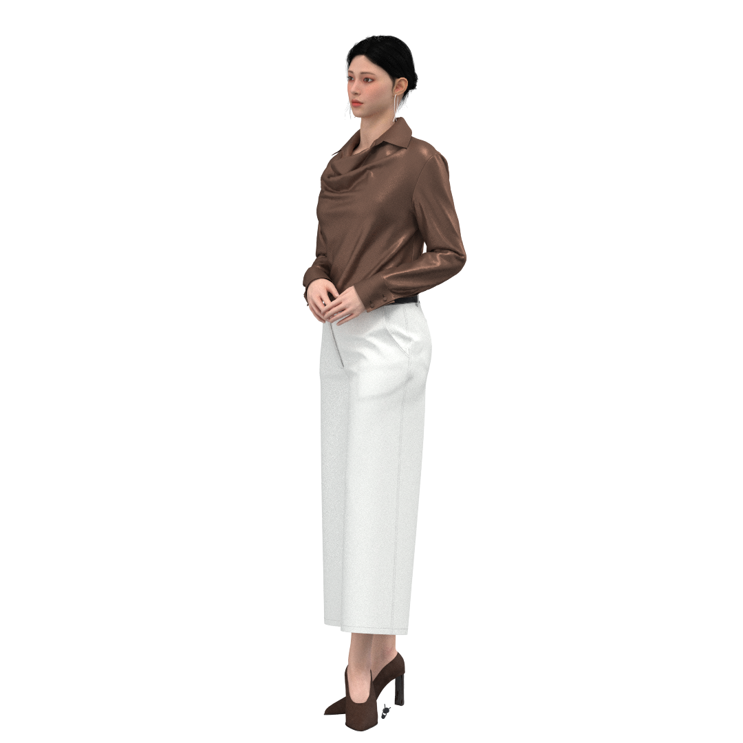 	Blouse B114 PDF sewing pattern — pattern pieces overview