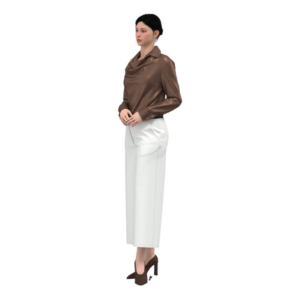 	Blouse B114 PDF sewing pattern — pattern pieces overview