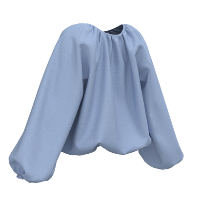Sewing pattern B115 women's blouse — detail view
