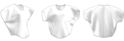 Modern clothing sewing pattern — DXF and PDF files included