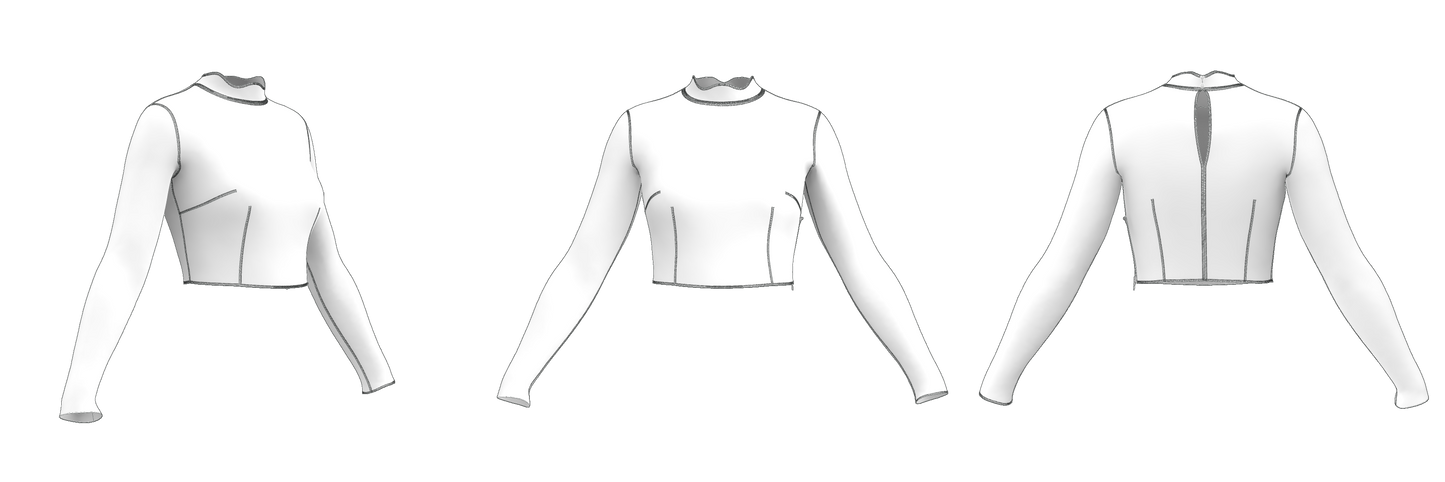 PDF Sewing Pattern: Women Skirt SK108  & Blouse B113 (instant download)