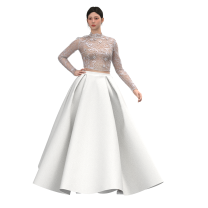 PDF Sewing Pattern: Women Skirt SK108  & Blouse B113 (instant download)