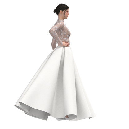 DXF Sewing Pattern: Women Skirt SK108 & Blouse B113 All Sizes  (instant download)