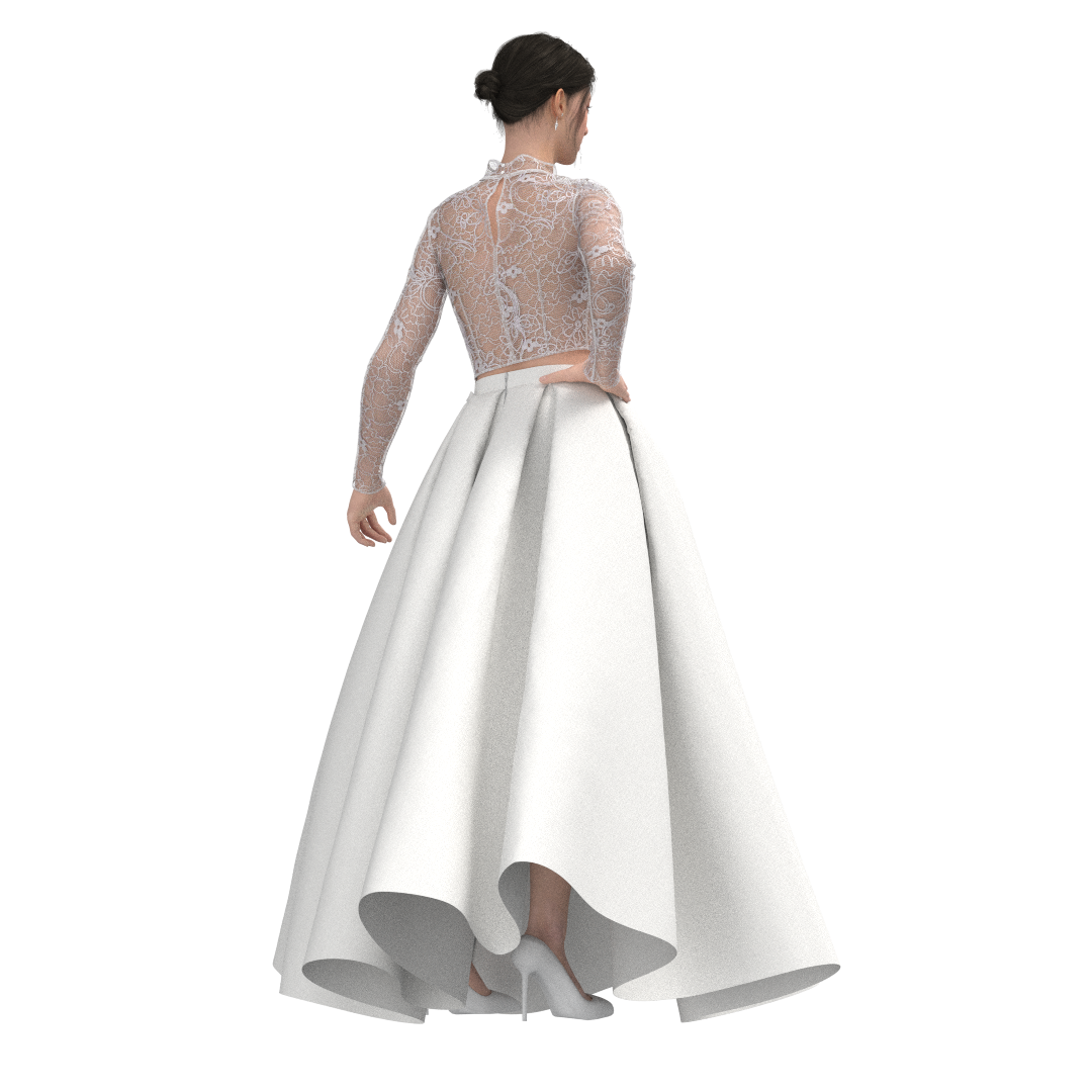 PDF Sewing Pattern: Women Skirt SK108  & Blouse B113 (instant download)