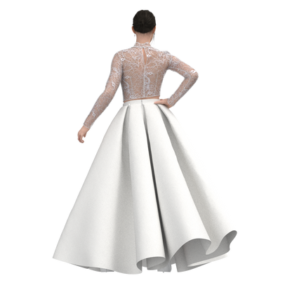 DXF Sewing Pattern: Women Skirt SK108 & Blouse B113 All Sizes  (instant download)