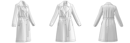 Digital sewing pattern in DXF and PDF formats for download