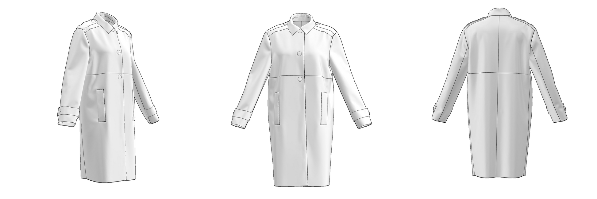 Garment sewing pattern available in DXF and PDF formats