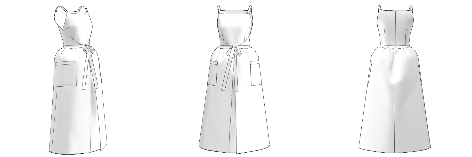 Printable PDF and DXF sewing pattern for garment making