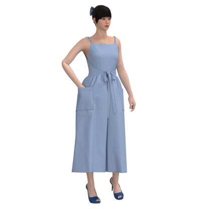 Printable PDF and DXF sewing pattern for garment making