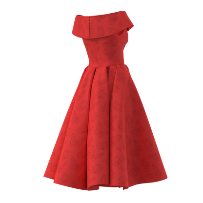 Printable PDF and DXF sewing pattern for garment making