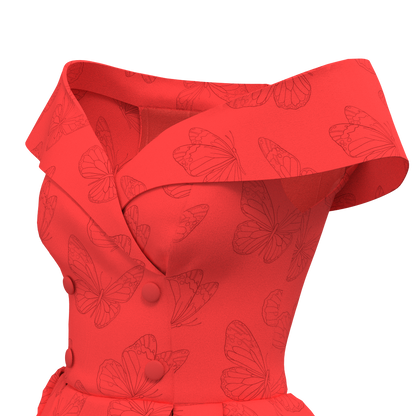 Printable PDF and DXF sewing pattern for garment making