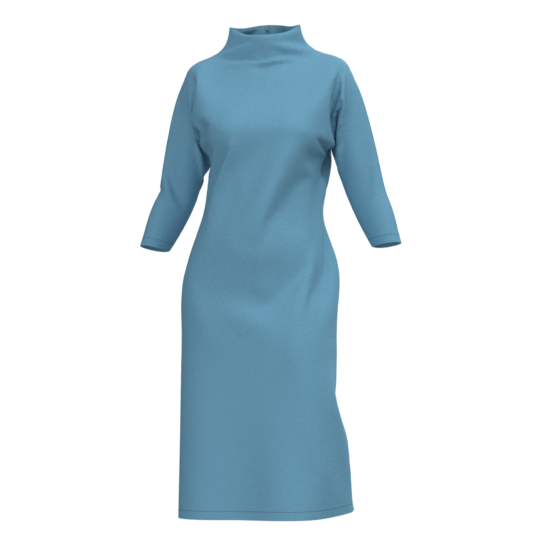  Women's dress DXF pattern DV102 - technical drawing
