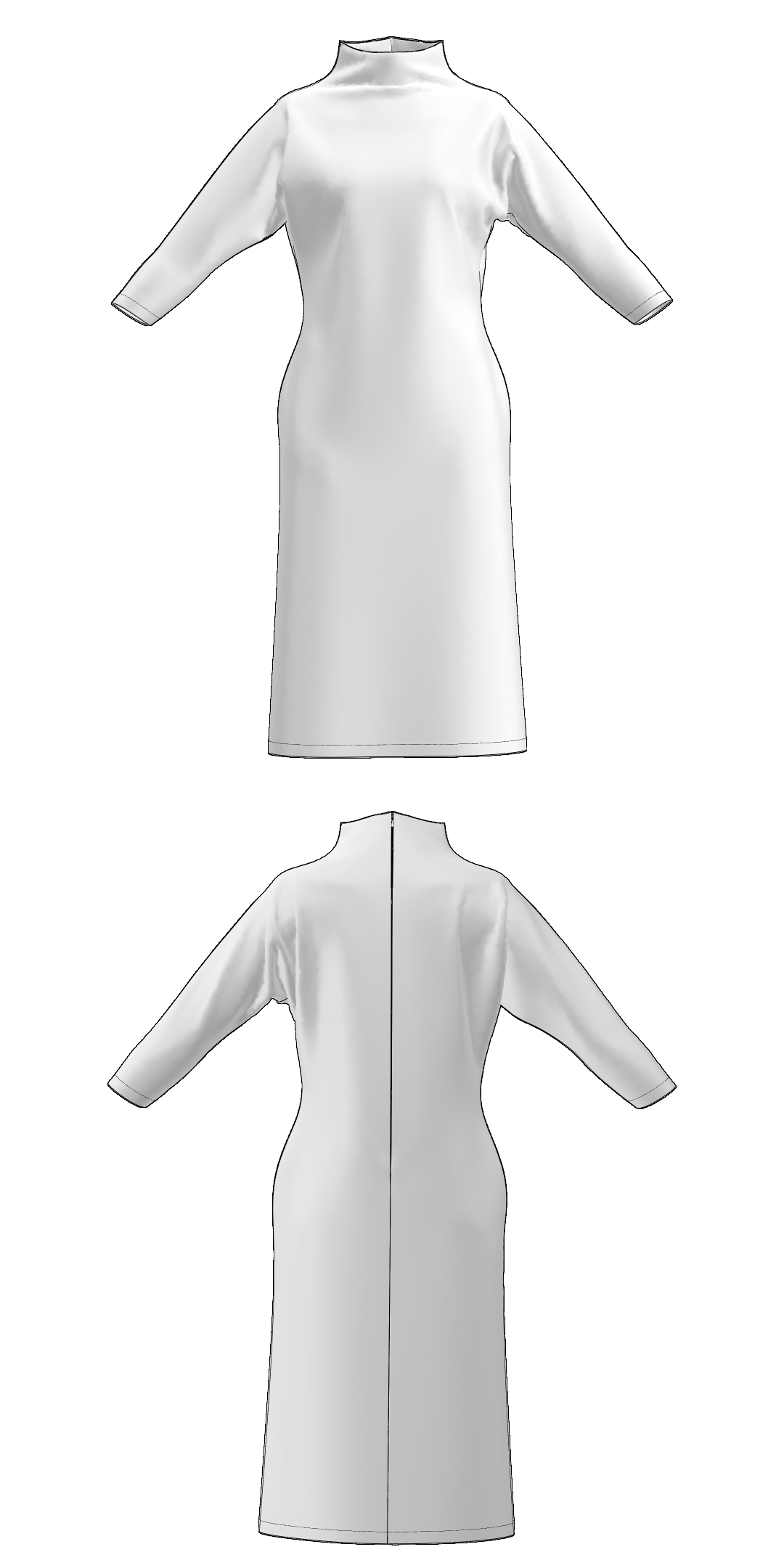  Women's dress DXF pattern DV102 - all sizes included
